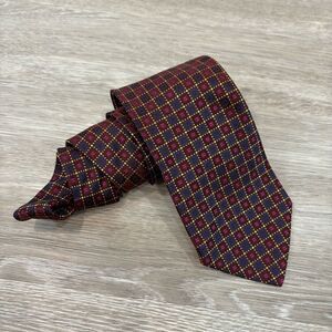 ETRO Silk Geometric Silk Tie Purple and Yellow Classic Tie